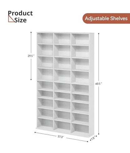 DVD Storage Shelf with Adjustable Shelves (24 Count)