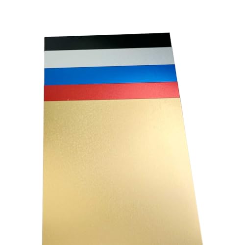 10Pcs 5 Color Anodized Aluminum Sheets (2 Sq Ft)