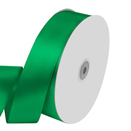 1-1/2" x 100 Yards Green Satin Ribbon Crafts Gift Wrapping (300 Foot)