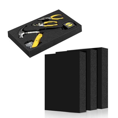 3 Pcs 16 x 12 x 2 Inches Foam Inserts for Cases (3 Count)