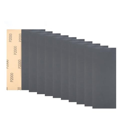 30Pcs 9 x 3.6 Inchs 2000 Grit Wet and Dry Handmade Universal Sanding Sheets