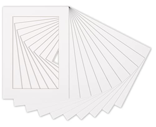 Pack of Ten Acid Free 8x10 Mats Bevel Cut for 5x8 Photos (10 Count)