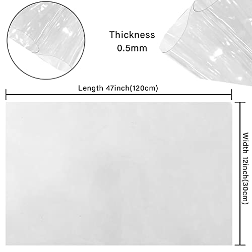 HYANG Transparent PVC Super Clear Holographic Vinyl Sheets 1 Roll 11.8''x47''
