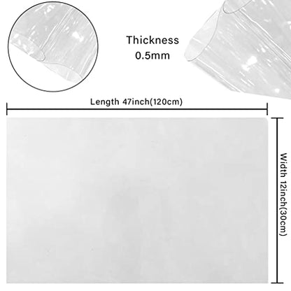 HYANG Transparent PVC Super Clear Holographic Vinyl Sheets 1 Roll 11.8''x47''