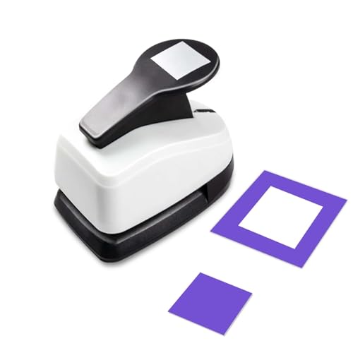 Square Punch for Crafts Square Hole Punch 1 inch Paper Punches for Crafting Squares Shape Hole Puncher for Crafts Scrapbooking