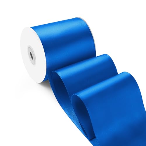 3 Inch 25 Yard Wide Satin Ribbon Royal Blue