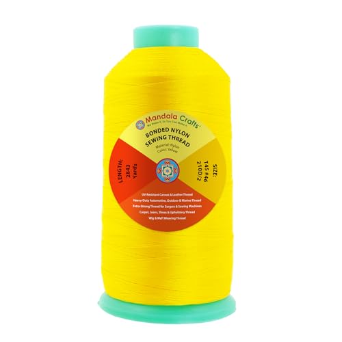 Size 46 210D T45 Yellow Bonded Nylon Thread
