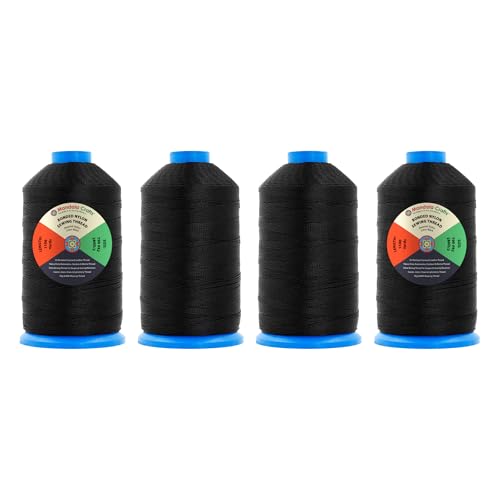 Size 92 280D T90 Black Combo Bonded Nylon Thread (4000 Foot)