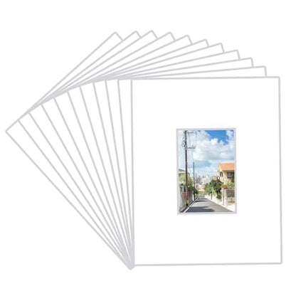 15 Pack 11x14 White Picture Mats for 5x7 Photos (15 Count)
