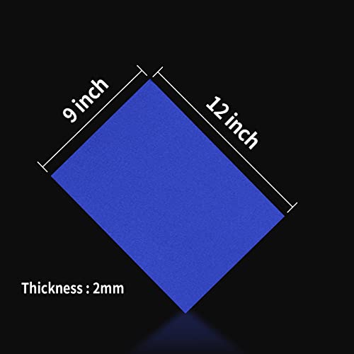 Blue Foam Sheets Crafts 9x12 Inch 2mm Eva Color Craft Foam Paper for Crafts Project Preschoolers Classroom Scrapbooking DIY Cosplay (10 Count)