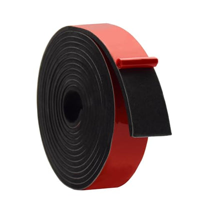 Solid Neoprene Rubber Strips with Adhesive Backing 1 (10 Foot)
