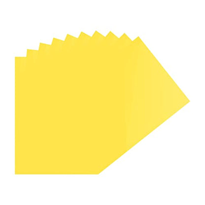 10Pcs Correction Gel Light Filter Overlay Transparent Plastic PVC Sheets Yellow for Photo (10 Count)
