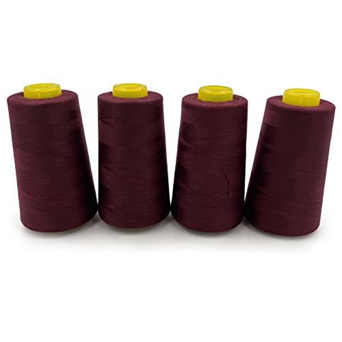 4 Cones of 3000 Yards Each Spool Thread for All Purpose (36000 Foot)