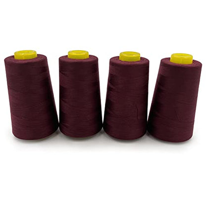 4 Cones of 3000 Yards Each Spool Thread for All Purpose (36000 Foot)