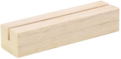 50 Pack Oak Wood Table Number Stands (50 Count)
