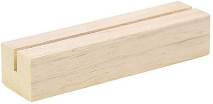50 Pack Oak Wood Table Number Stands (50 Count)
