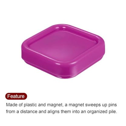 Magnetic Pin Cushion Square Plastic Magnetic Sewing Pin Holder Storage Case Needle Cushion Tool for Sewing DIY Projects