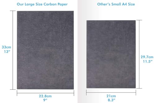 100 Sheets Black Carbon Transfer Tracing Paper for Wood (100 Count)