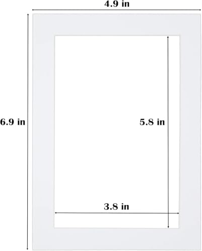 5x7 White Picture Mats Pack of 11