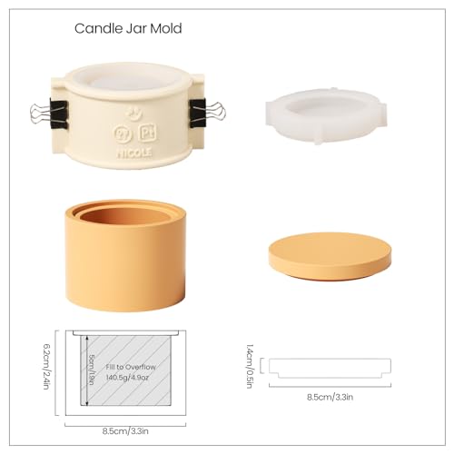Simple Style Candle Vessels Silicone Mold