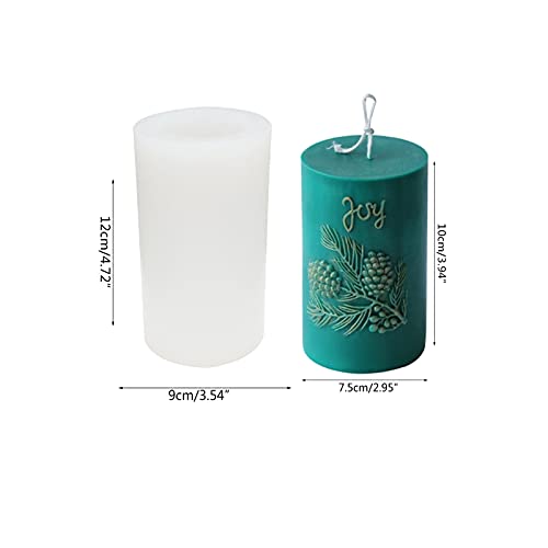 3D Cylinder Pine Cone Candle Mold