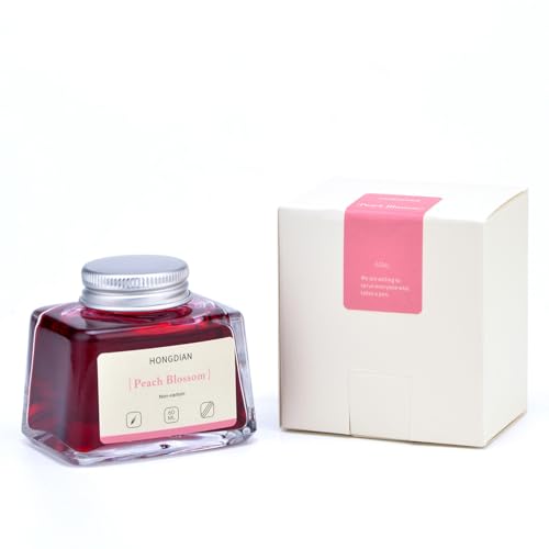 Hongdian Fountain Pen Bottled Ink Peach Blossom Color