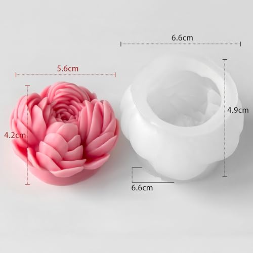 Heart Rose Cylinder Candle & Resin Mold