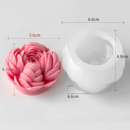 Heart Rose Cylinder Candle & Resin Mold