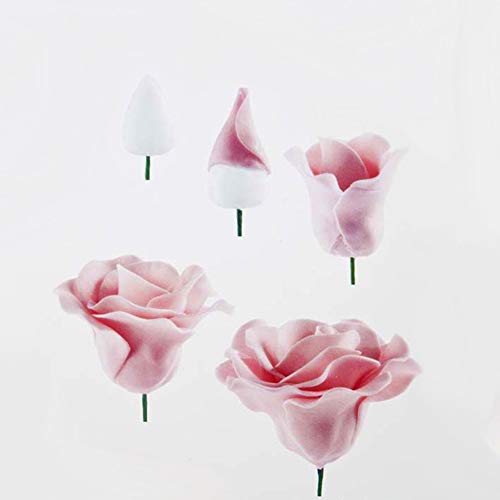 80 Pieces Fondant Flower Forming Holders Oval Foam Flower Modeling Support Sugar Fondant Flowers Making Accessories for DIY Sugarcraft Baking Art (80 Count)