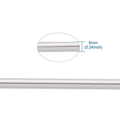 22.96 ft 3 Gauge Aluminum Bonsai Wire Silver 6mm Thick Bendable Metal Craft Wire for Christmas Tree Decor Garden Landscape Craft Making Supplies (22.96 Foot)