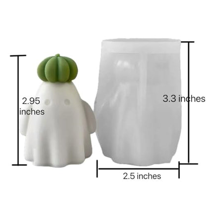 Ghost Holding Pumpkin Resin Mold