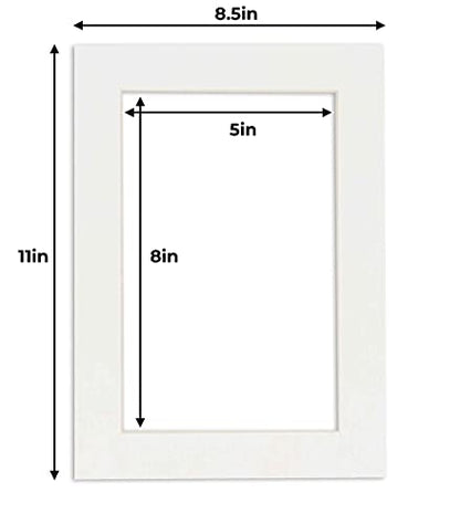 5.5x8.5 Mat for 8.5x11 Frame (10 Count)