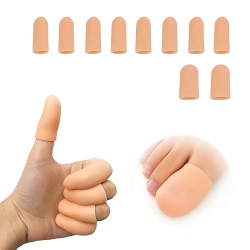 10PCS Silicone Finger Protectors Cots Thumb Protector (10 Count)