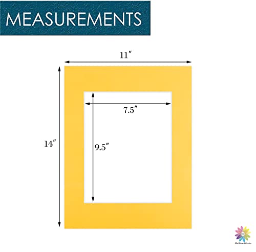 Mat Board Center 10 Pack 11x14 Photo Mats for 8x10 Picture (10 Count)