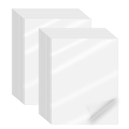 50 Sheets Clear Sticker Paper for Inkjet & Laser Printer