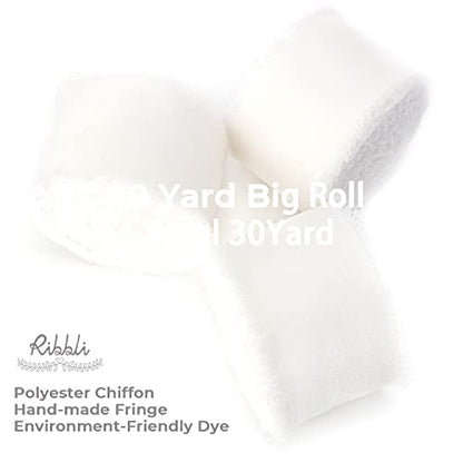 White Chiffon Ribbon (90 Foot)