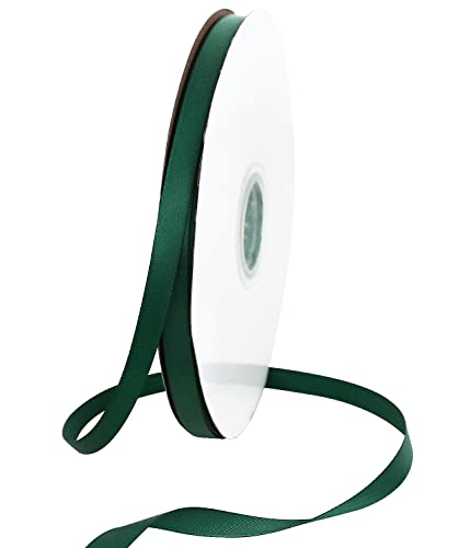 100yds 3 8 Inch Dark Green Satin Ribbon for Craft Gifts Wrapping (300 Foot)