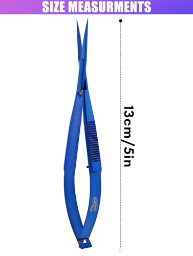 Cross Edge Spring Scissors 5 Inch straight Stainless Steel Precision Eyebrow & Eyelash Shaping & Trimming Scissor