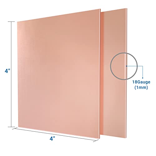 2 Pieces 99.9% Pure Copper Sheet (2 Count)