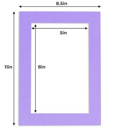 5.5x8.5 Mat for 8.5x11 Frame (10 Count)