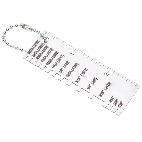 Wire Metal Sheet Thickness Gauge Stainless Steel Welding Gage Plated Size Inspection Tool Wire Metal Sizes Thickness Gauge
