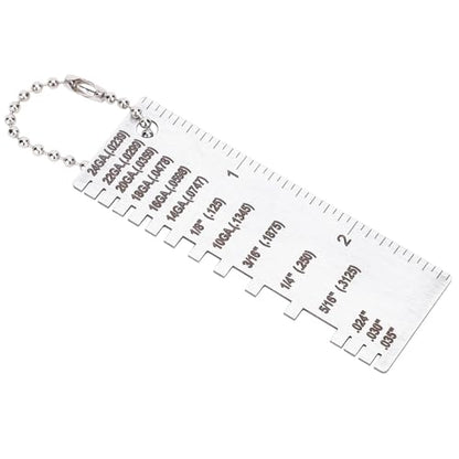 Wire Metal Sheet Thickness Gauge Stainless Steel Welding Gage Plated Size Inspection Tool Wire Metal Sizes Thickness Gauge