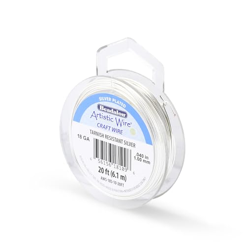 18 Gauge Silver Plated Tarnish Resistant Colored Copper Craft Wire