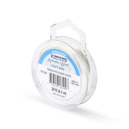 18 Gauge Silver Plated Tarnish Resistant Colored Copper Craft Wire