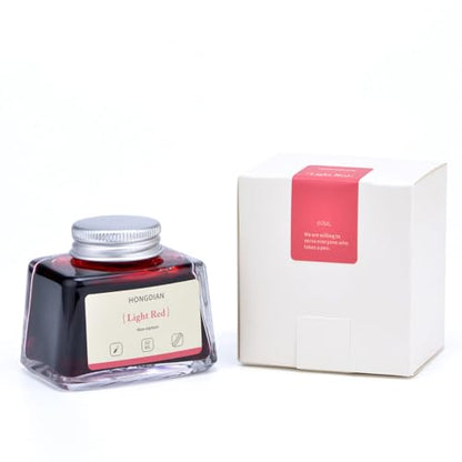 Hongdian Fountain Pen Bottled Ink Light Red Color