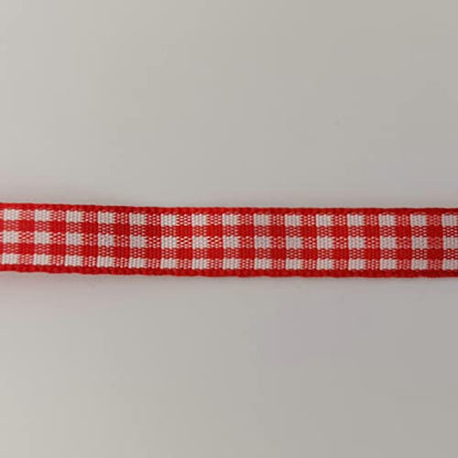 Red and White Gingham Ribbon 25 Yards Each Roll 100% Polyester (75 Foot)