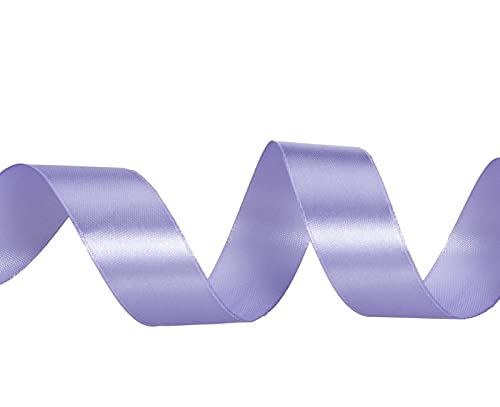 1 Inch Violet Solid Satin Ribbon for Gift Wrapping
