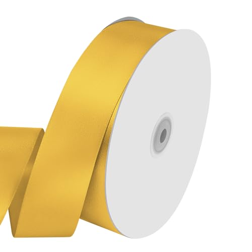 1-1/2" x 100 Yards Yellow Satin Ribbon Crafts Gift Wrapping