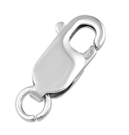 2pcs Adabele Real Sterling Silver 14mm Italian Rectangle Lobster Clasps (2 Count)