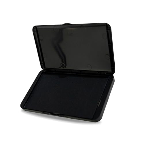 Large Black Stamp Ink Pad 6.14"x3.38" for Office